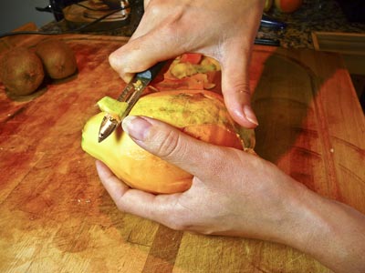 Préparer une papaye